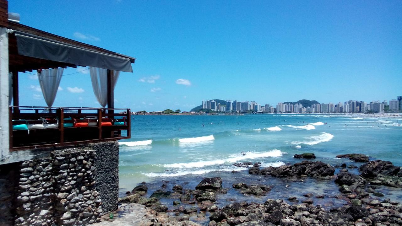 Apartamento Frente Para O Mar ,50 M Da Praia , Ar Condicionado Todos Quartos Guarujá Exteriér fotografie